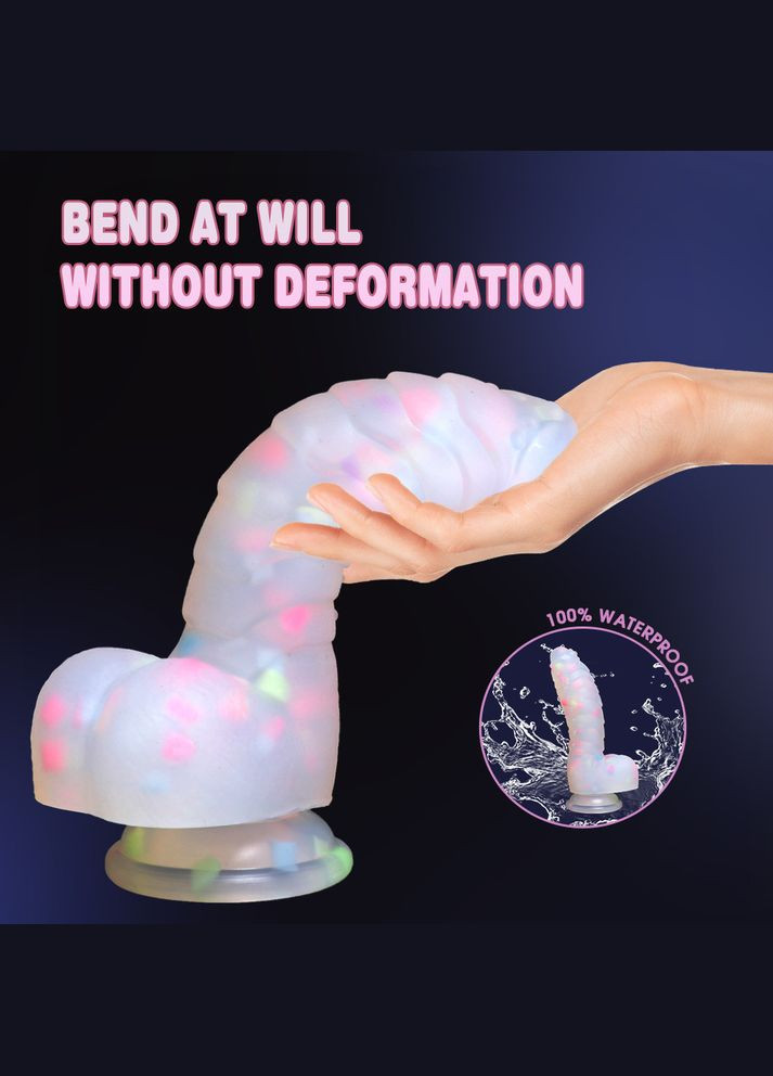 Фалоімітатор силіконовий на присосці Night Glow Focus (313100035)