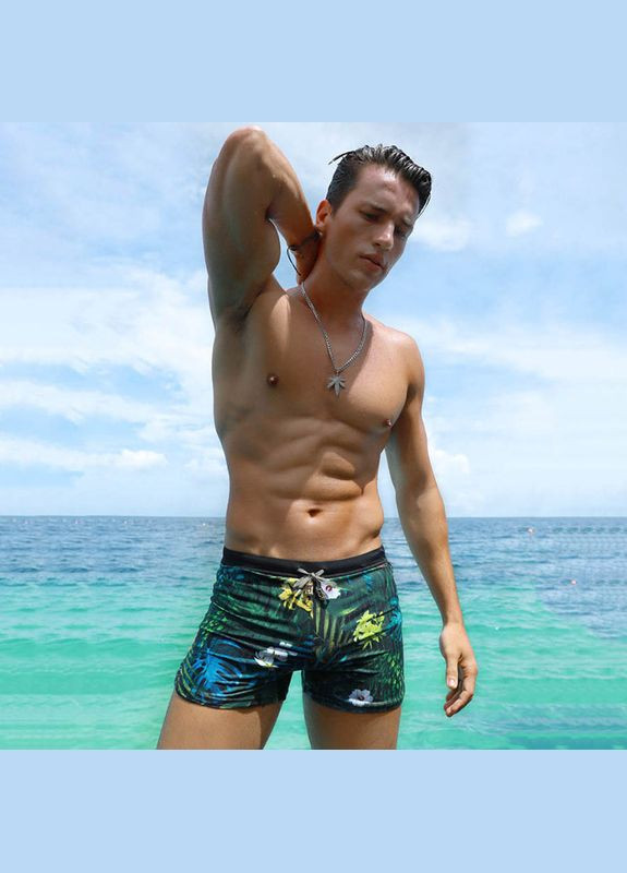 Мужские зеленые пляжные, спортивные, повседневные, кэжуал мужские плавки зеленый 6694 Sport Line