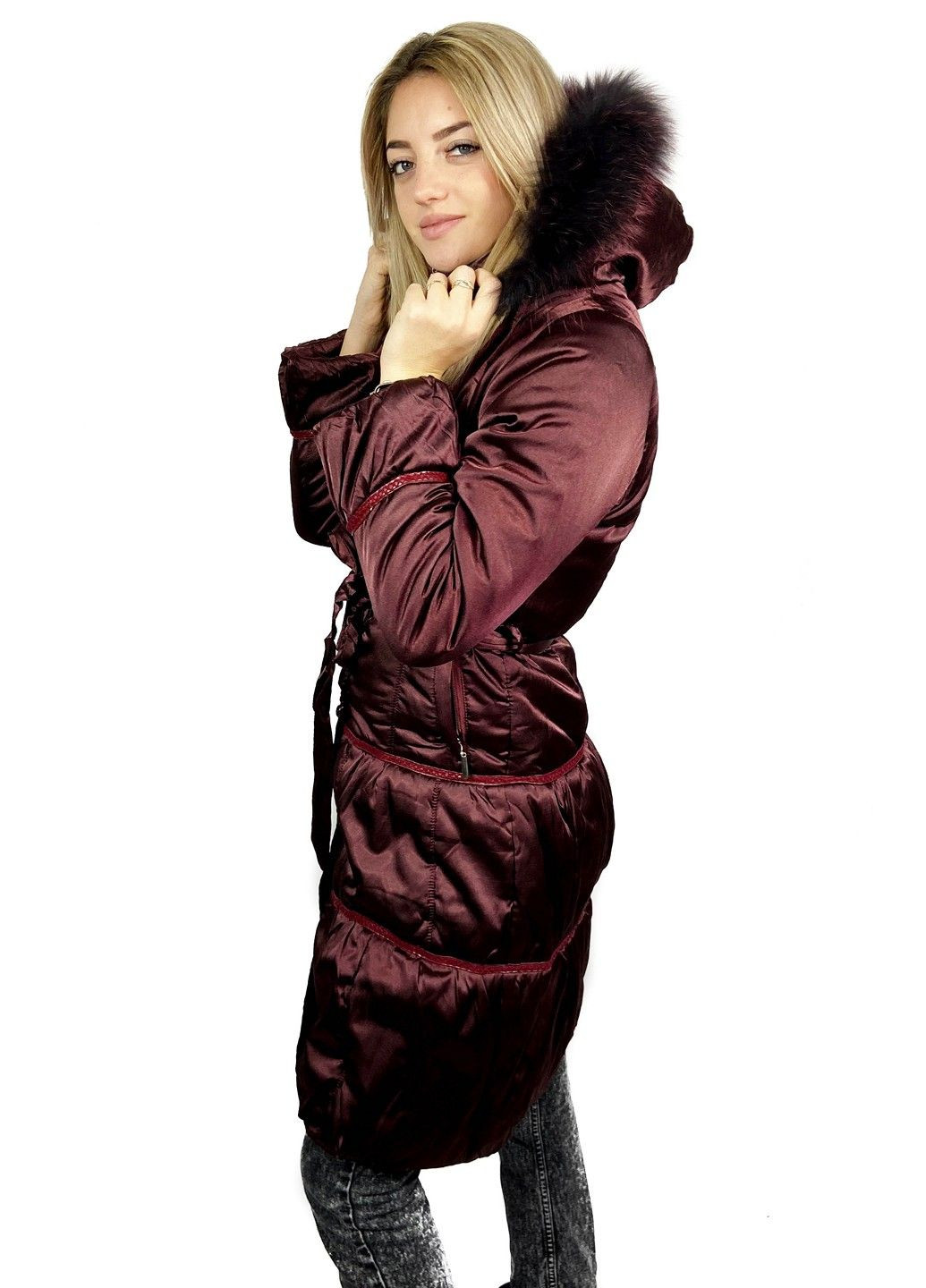 Бордовая зимняя куртка Mtp