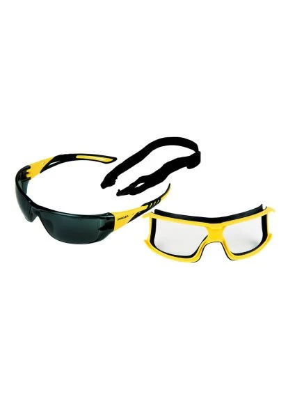 Захисні окуляри Rubber Gasket, тоновані, полікарбонатні, з м'якими гумовими дужками (SYE15-21D) Stanley (395307317)
