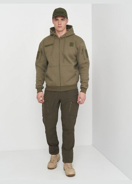 Реглан з капюшоном на блискавці TACTICAL HOODIE Olive Mil-Tec (315823048)