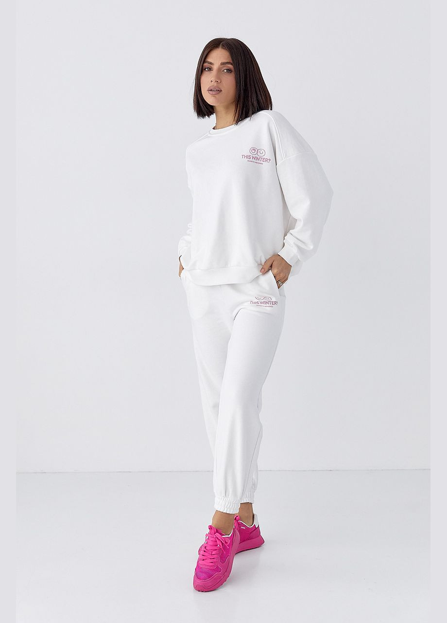 Жіночий спортивний костюм з джогерами та світшотом Lurex (327705782)