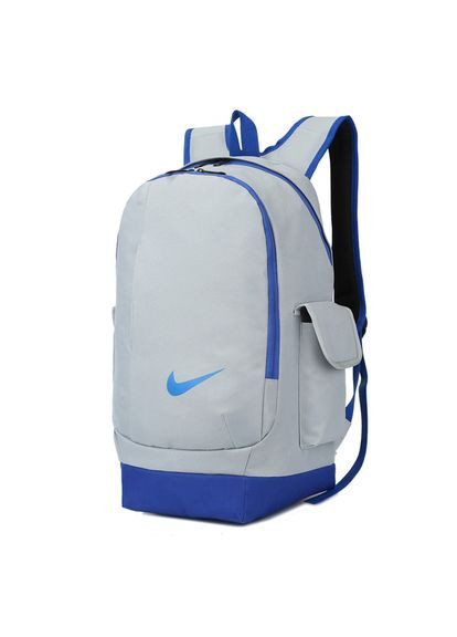 Городской рюкзак серый с синим логотипом Nike (269254864)