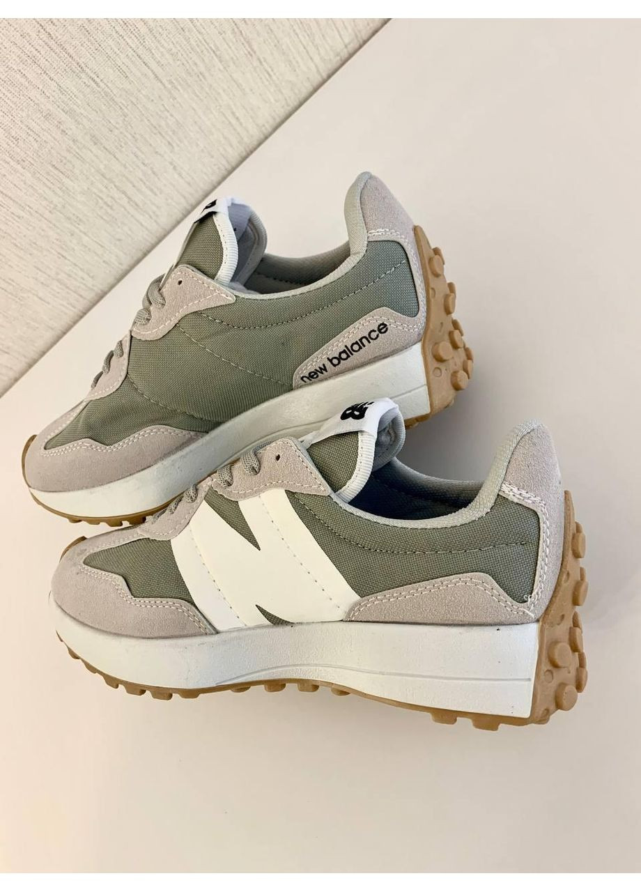 Сірі Осінні кросівки чоловічі new balance 327 beige green нью беланс 327 No Brand