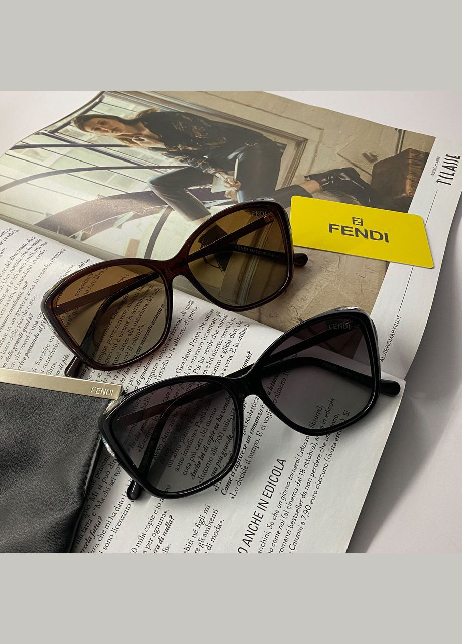 Брендовые женские солнечные очки (3220) brown No Brand (322156691)