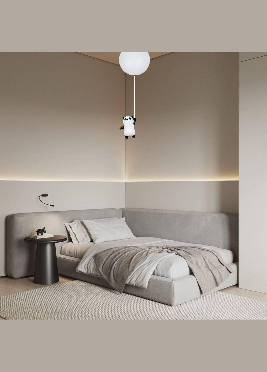 Біла стельова люстра «Пандочка» 15см (52-9829C-1(150) WH+WH) No Brand (370069961)