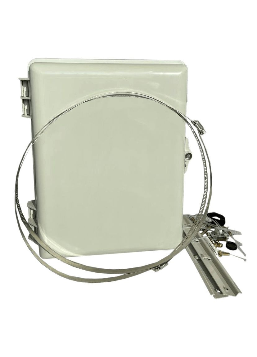 Герметичный бокс настенного монтажа на 8 адаптеров LC Duplex и сплайс-кассетой на 24 волокна (OptiBox-8LCDU-24-plast) Abee (370619899)