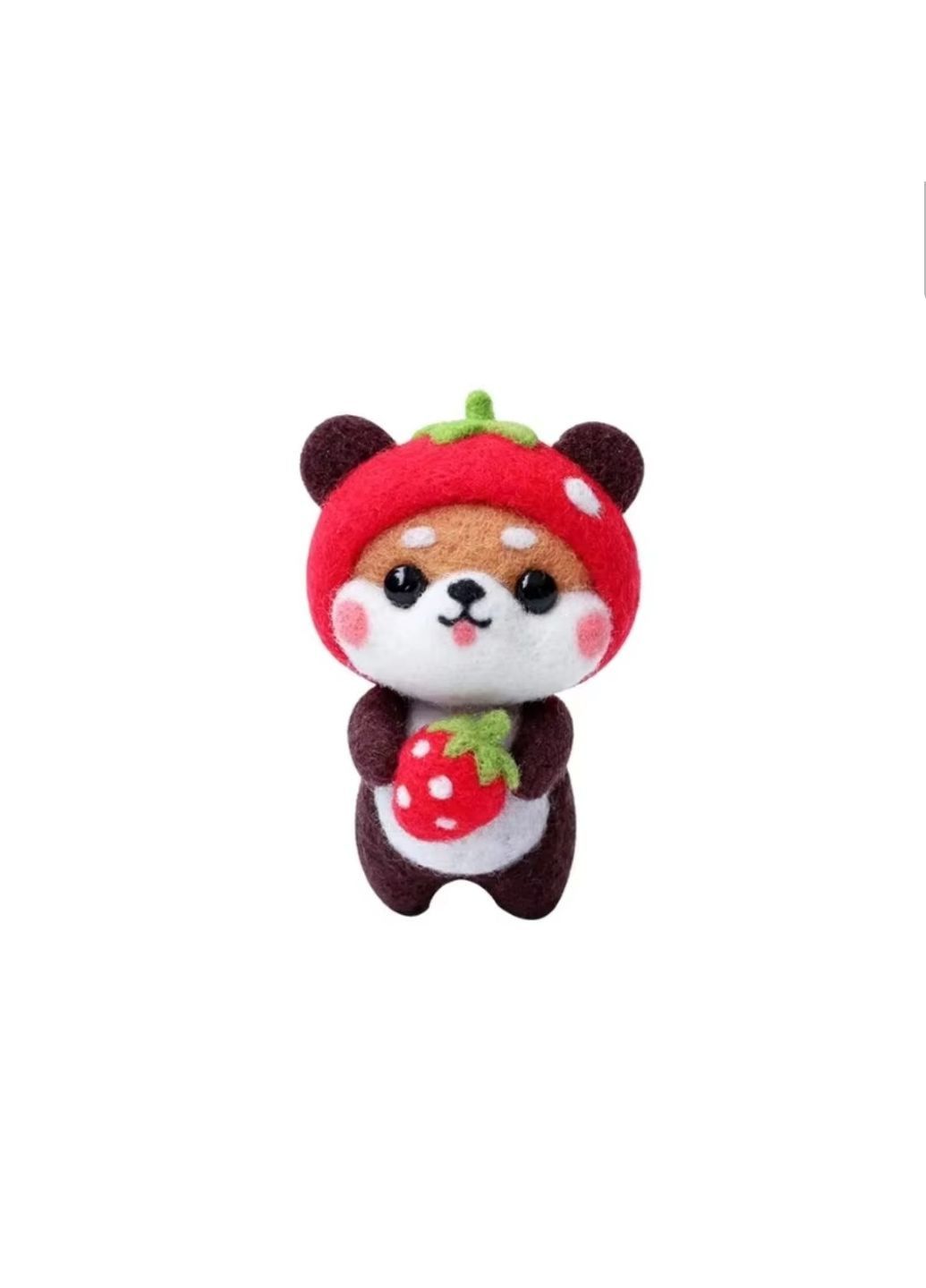 Набор для валяния, зверек с клубничкой No Brand (318409597)