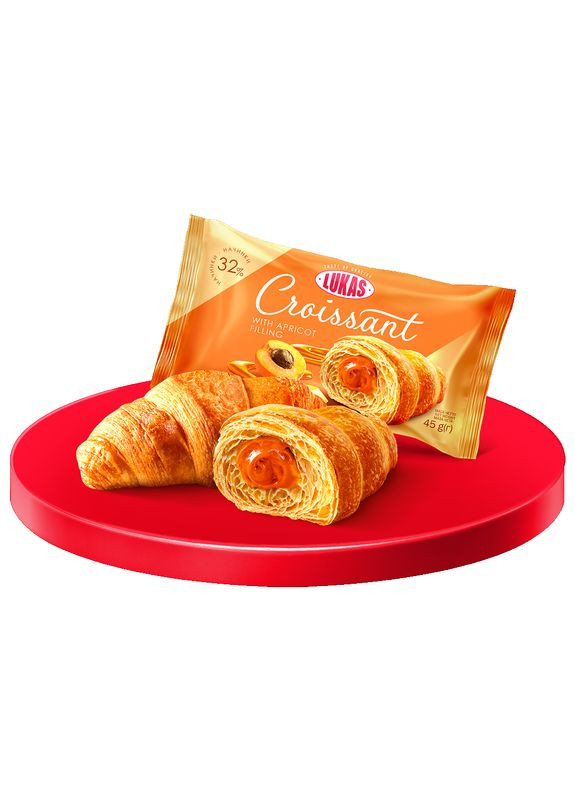 Круассан Lukas с абрикосовой начинкой 45 г (22-0588) Кукумбер (338626473)