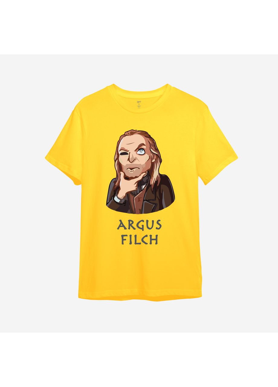 Желтая демисезонная детская футболка с принтом "argus filch". гарри поттер (10520427825) ТiШОТКА