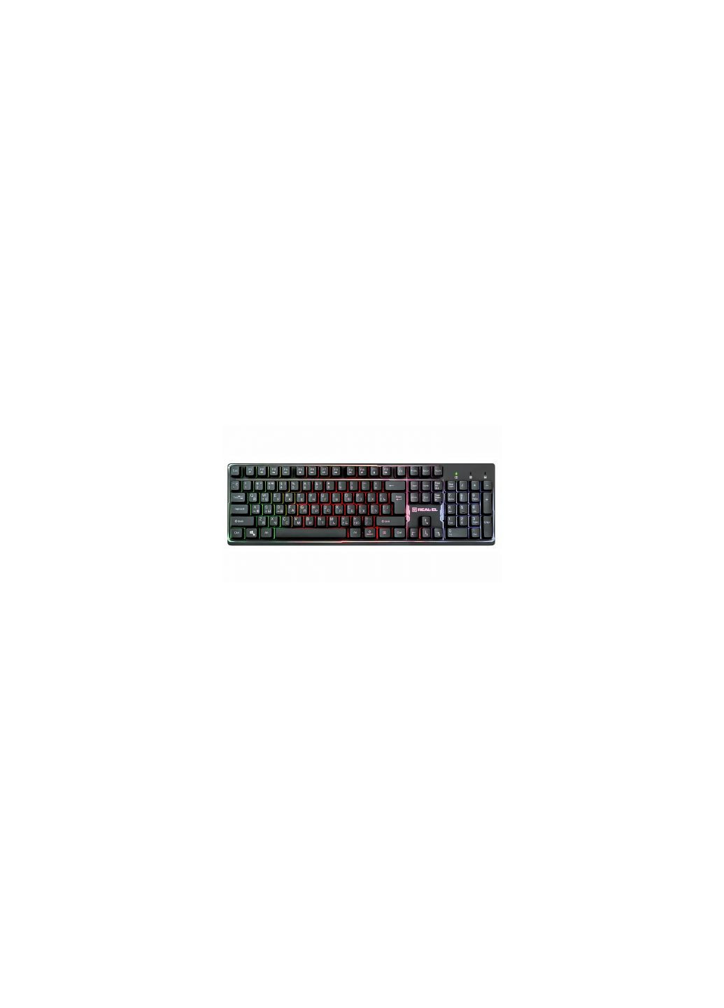 Клавиатура Real-El 7011 comfort backlit black (276707741)