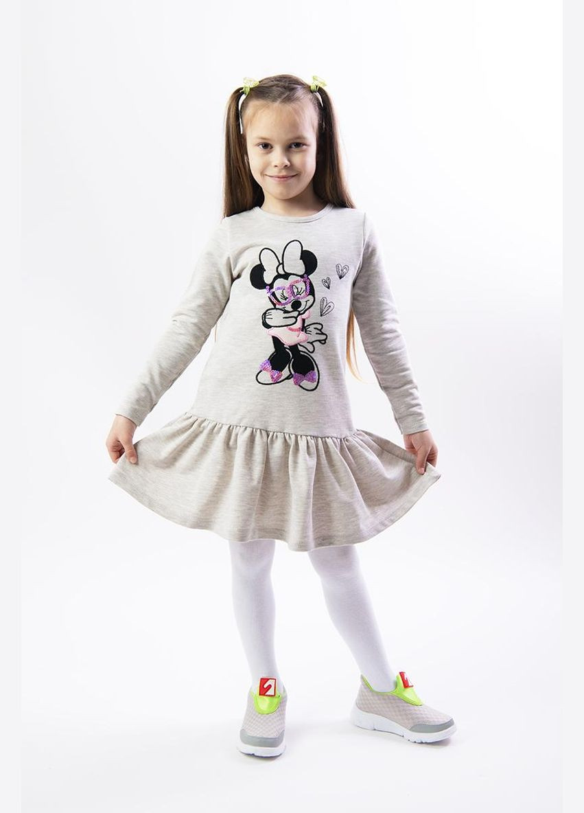 Світло-сіра сукня для дівчинки мінні маус світло-сіра Україна (314933411)