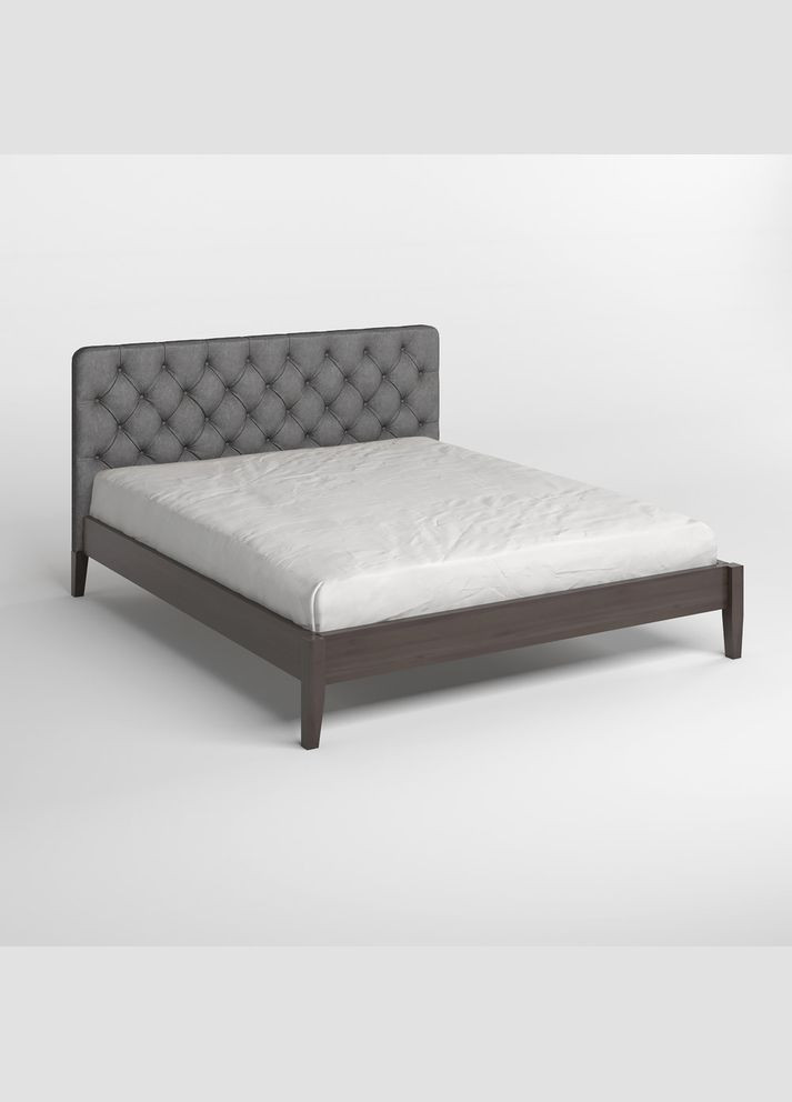 Односпальне дерев'яне ліжко Рим ДК Венге/Аляска 93 (Сірий) Б3 80х200 см (MBG-4957) Mebigrand (366027772)