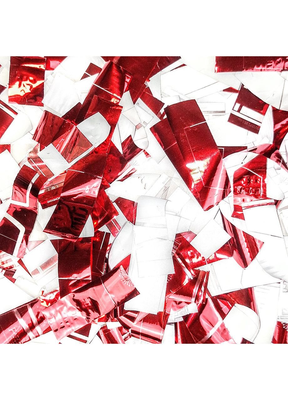 Конфетти метафан Красно-Белое No Brand (365062877)