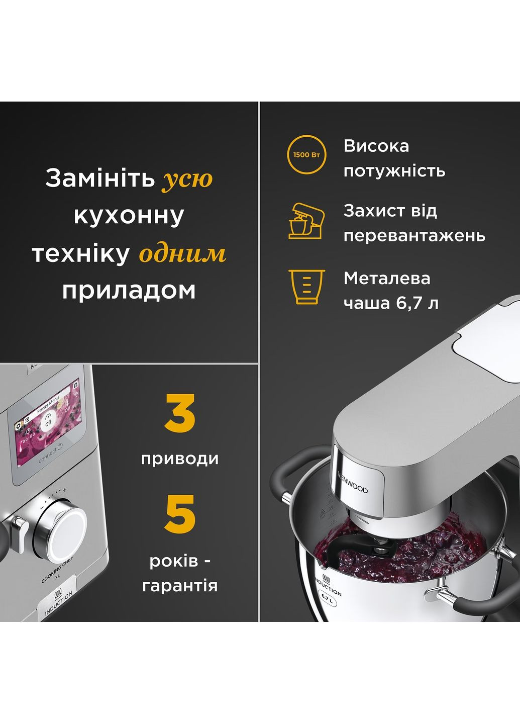 Кухонная машина KCL 95.004 SI Kenwood (369723357)