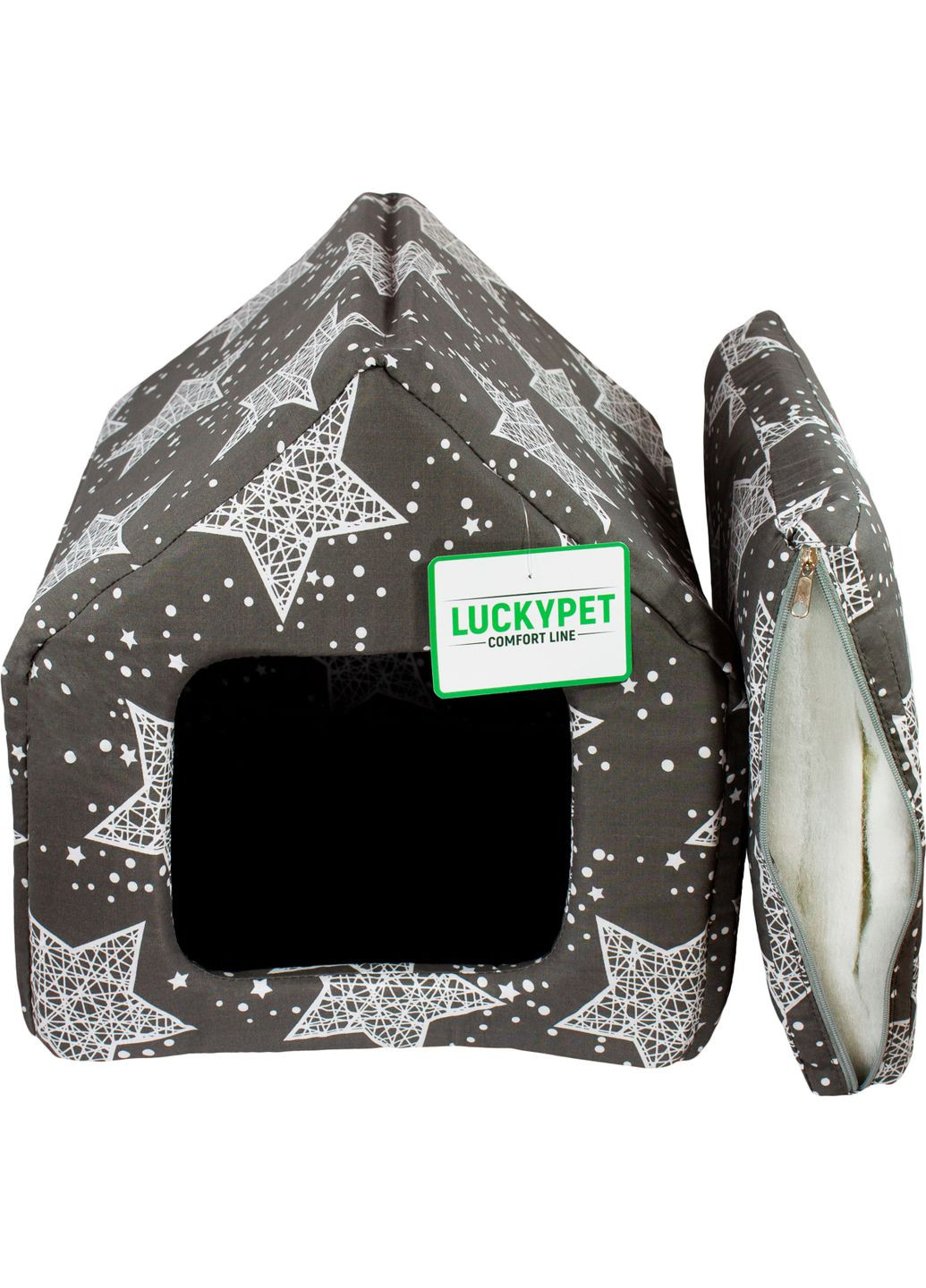 Будиночок для собак і кішок Джессі №0 26x27x27 см Сірий (4820224210872) Lucky Pet (313239744)