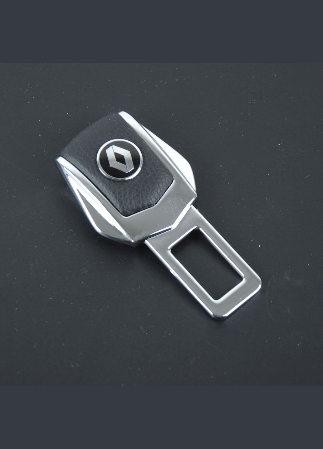 Заглушка ременя безпеки метал "Renault" (1 шт) цинковий сплав + шкіра (тип №2) No Brand (354764516)