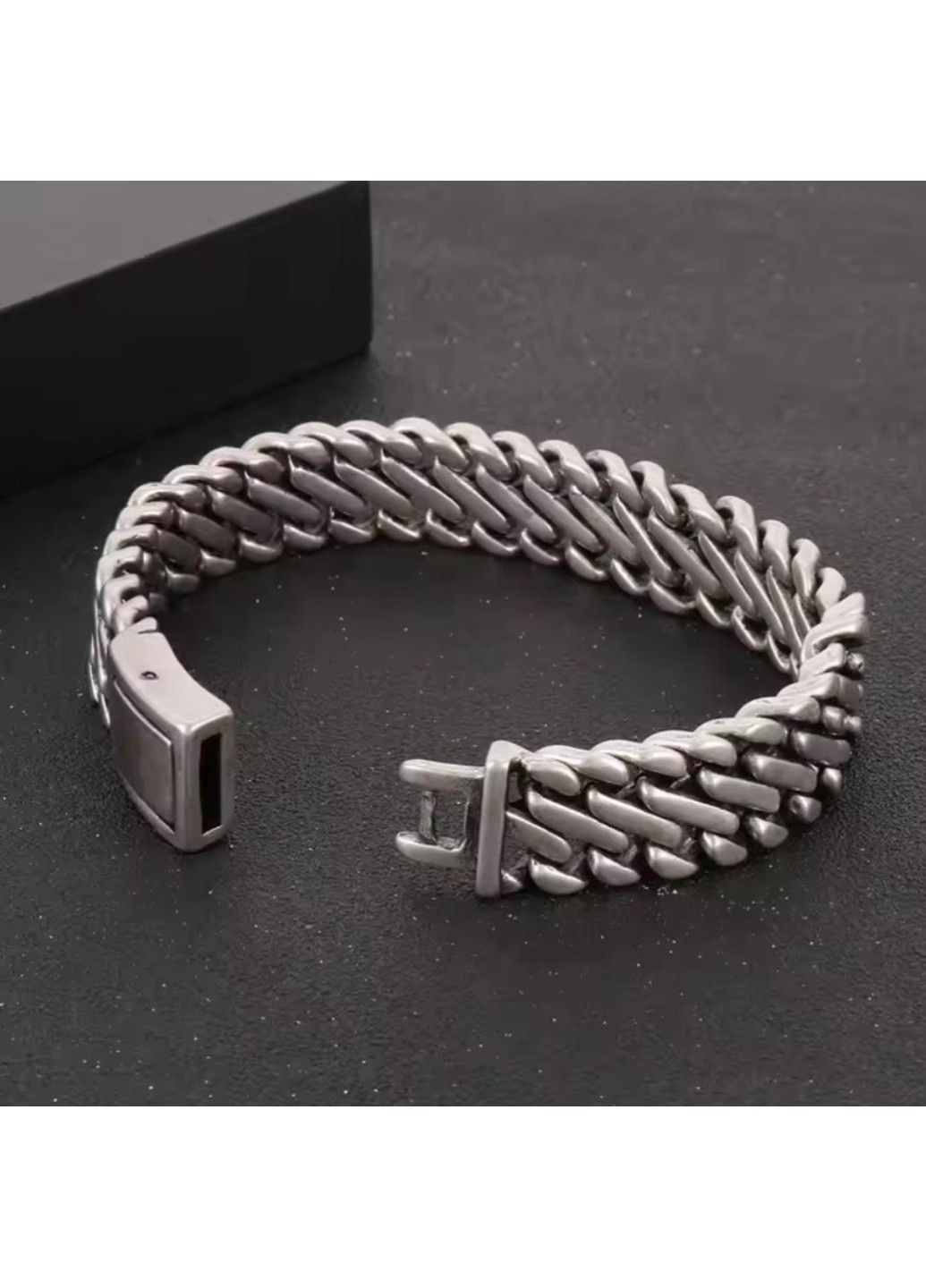 Масивний чоловічий браслет з нержавіючої медичної сталі 16мм 22см BS-316 No Brand (351503769)