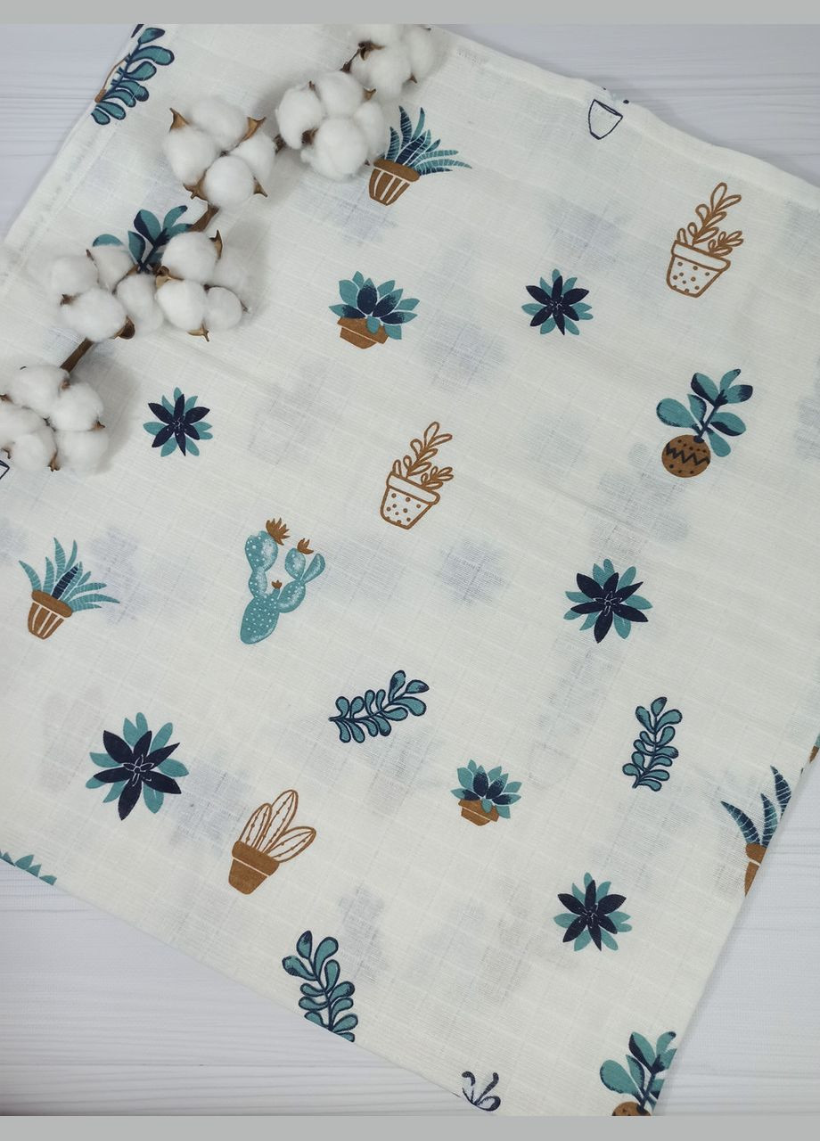 Набір в коляску з непромокаючим простирадлом з мусліновим пледом a.l.babybox Панда індіанець Синій No Brand (315488096)