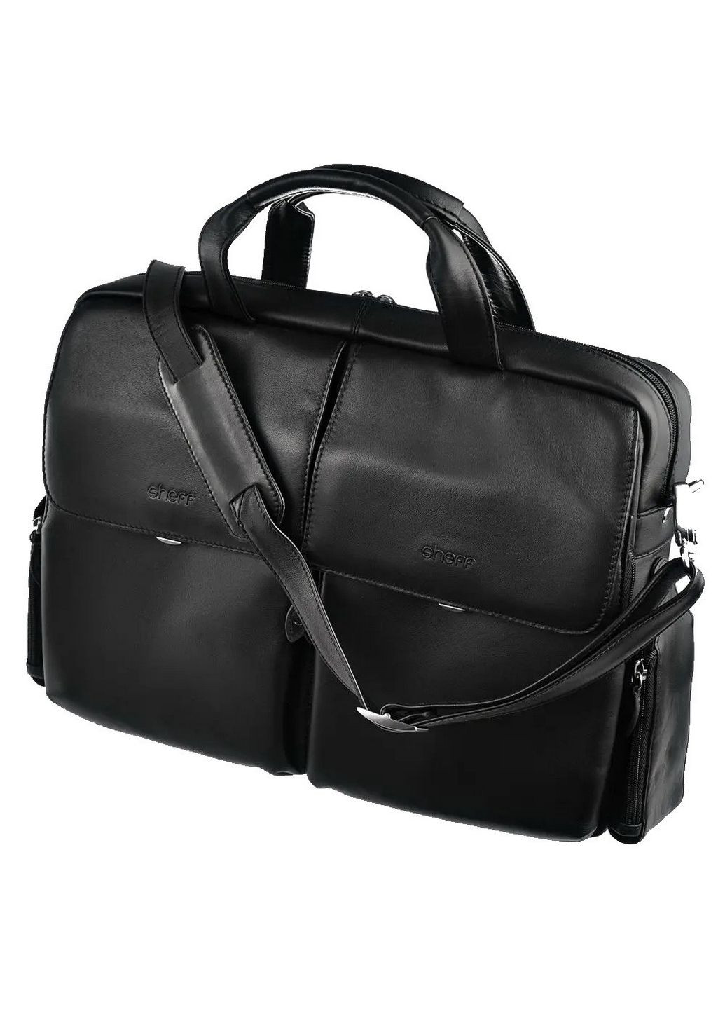 Мужская деловая сумка, портфель из натуральной кожи 40х29х10 см Sheff (289461075)