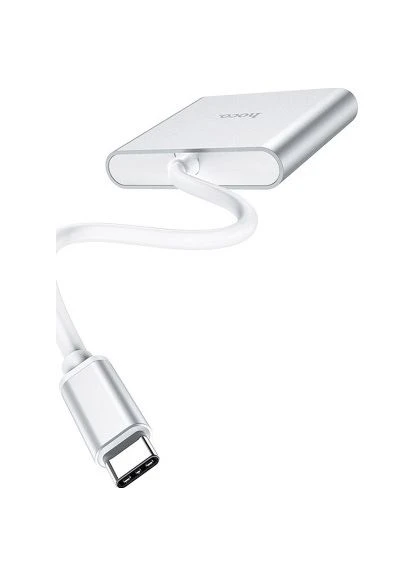 Концентратор USB-C to USB3.0+HDMI+PD HB14 Silver (6931474725790) Hoco (397093697)