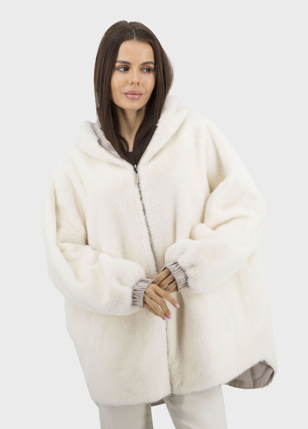 Світло-рожева демісезонна двостороння жіноча куртка з капюшоном, спорт стиль, осінь-весна snow owl (пудра, ), 47514 No Brand