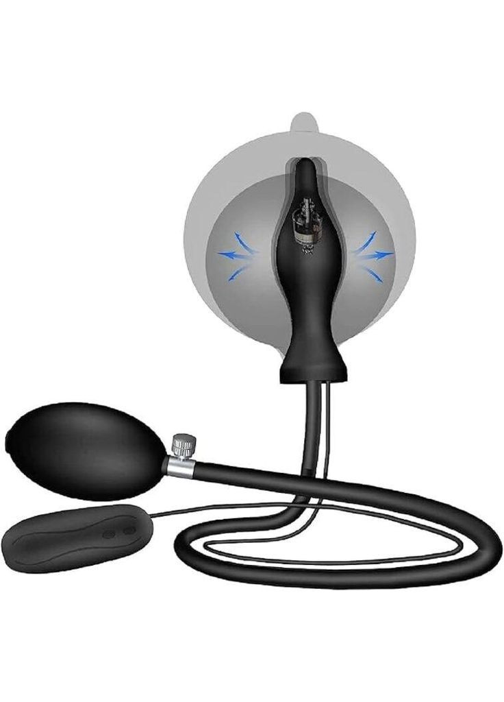 Надувний анальний розширювач із вібрацією 3,8 см х 7 см, 10 режимів No Brand (370611845)