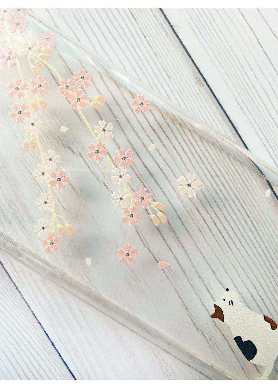 Прозорий чохол для Xiaomi Redmi 9C/10A:: Котик і сакура (принт 283) Creative (360696691)