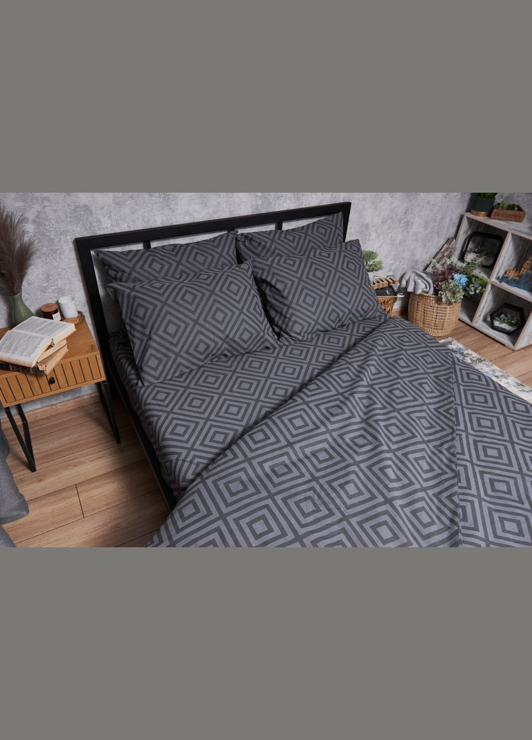 Комплект постельного белья Бязь Gold Люкс «» полуторный 143х210 наволочки 2х40х60 (MS-820004670) Moon&Star Storm (293147723)