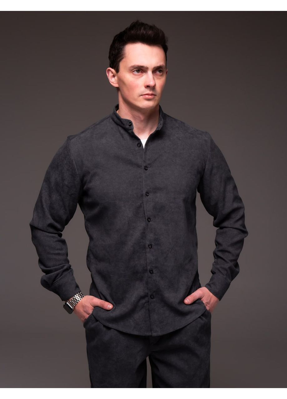 Темно-серая рубашка No Brand