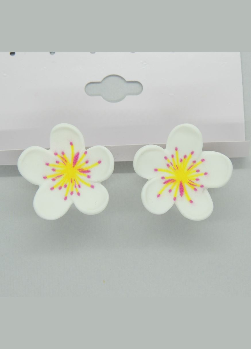 Серьги клипсы для ушей без пробивания уха "Цветочное Вдохновение" цветок сакуры Liresmina Jewelry (289717538)