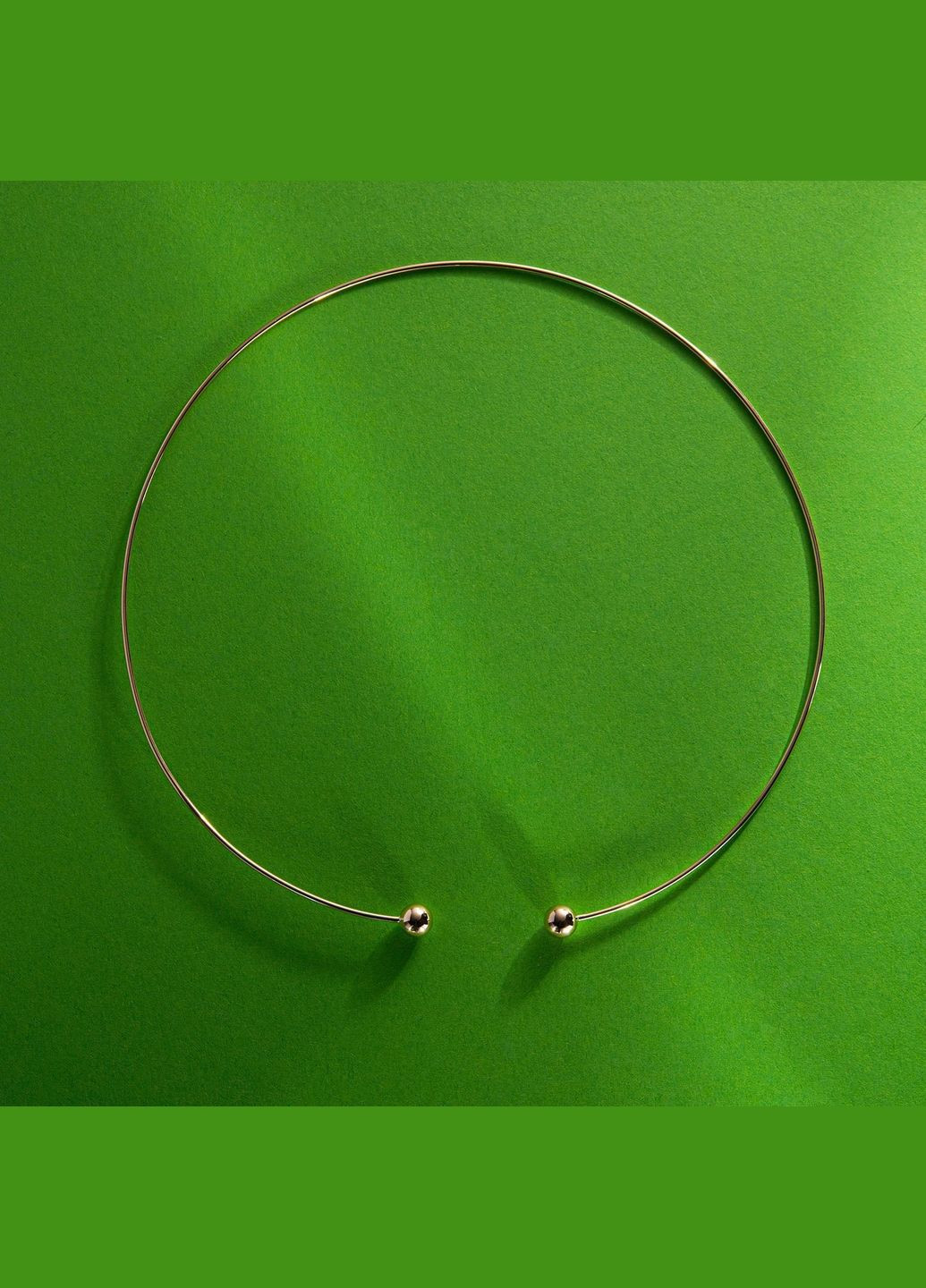 Кольє - чокер "Miley" (жовте золото) з кульками кол02548 Oniks (316302307)