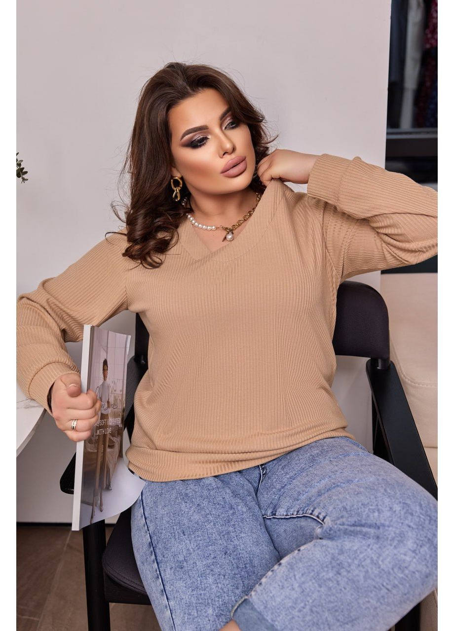 Бежевый демисезонный свитер — замер в описании GD/GL Модний простір