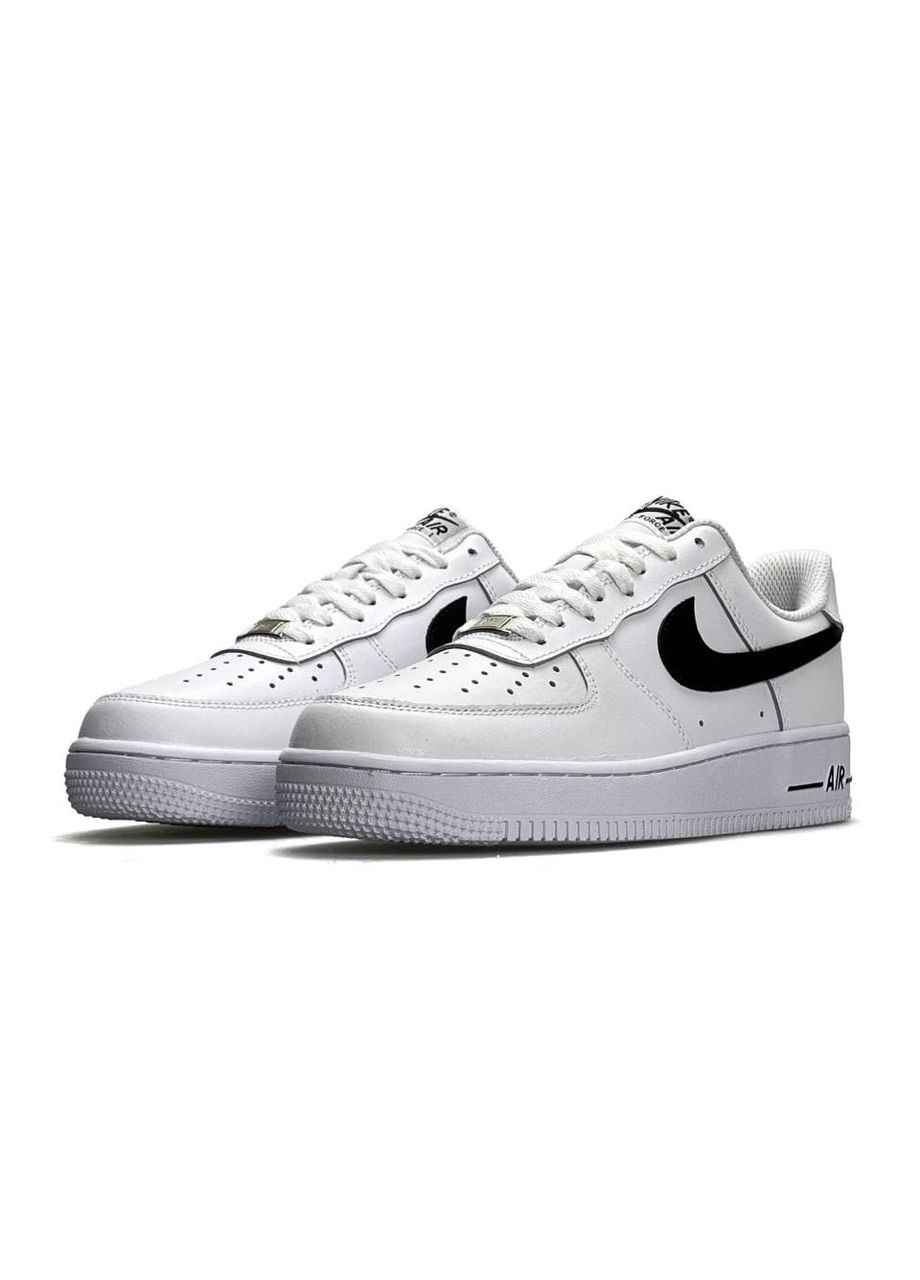 Кроссовки женские Nike No Brand Air Force 1 W White Black белые демисезоны (361020341)