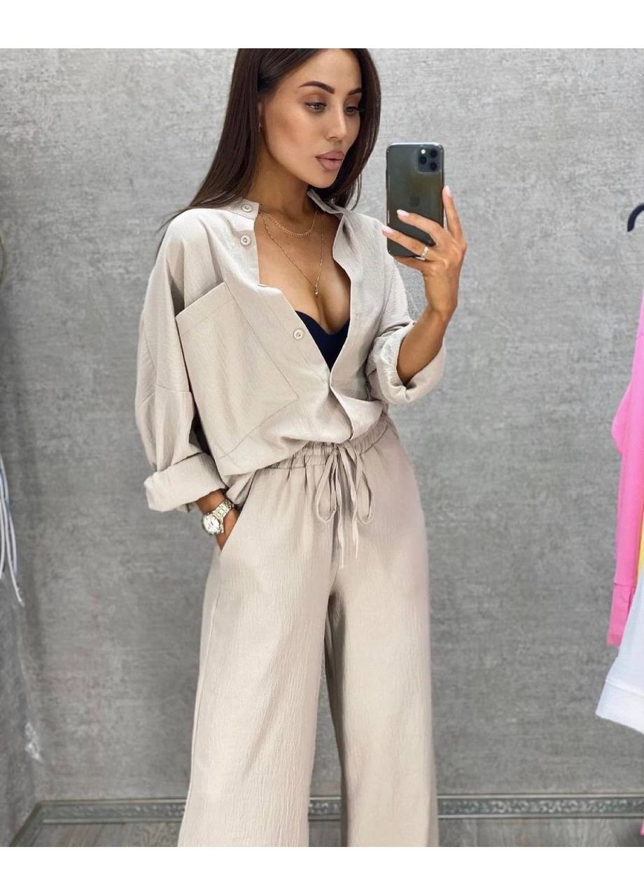 Женский летний костюм с креп жатки Україна (354824017)