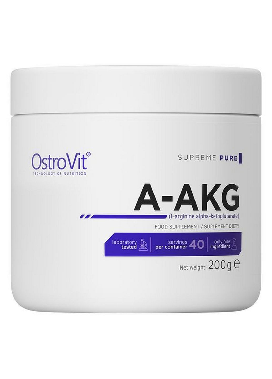 Аминокислота A-AKG, 200 грамм Без вкуса Ostrovit (293341417)