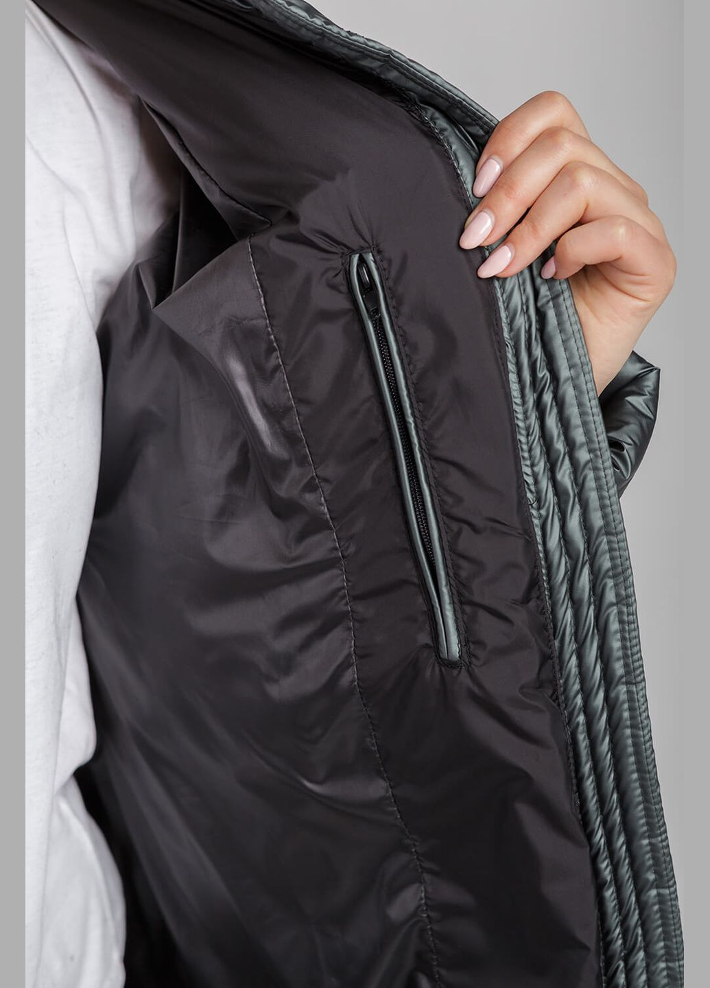 Оливковое зимнее Пальто Климента (01169gr-green52) MioRichi