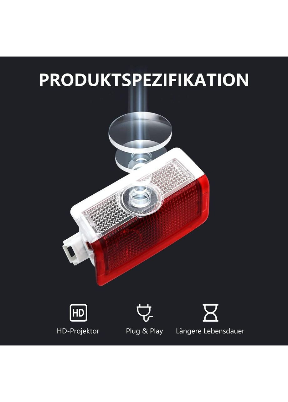 Логотип підсвічування дверей автомобіля Mercedes oGoDeal 4шт No Brand (354828841)