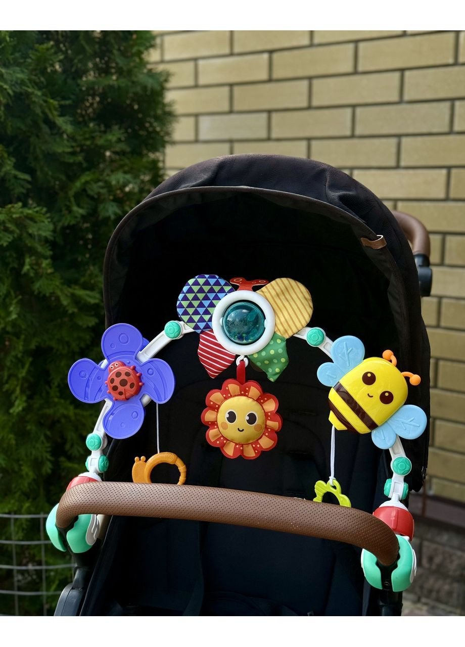 Развивающая дуга на коляску с игрушками «Бчелка и солнышко» на коляску, кроветку No Brand (364553092)
