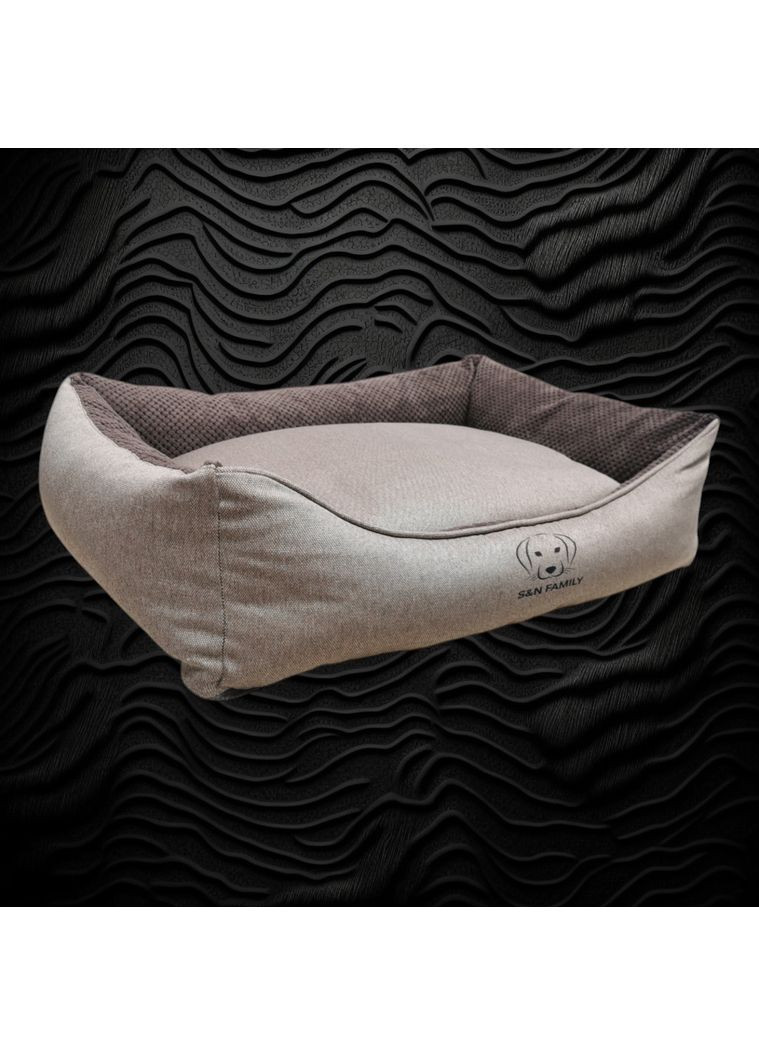 Лежанка 80х60х18см з текстилю для середніх собак та котів "Luwak" (Бежевий) S&N Family (361204434)