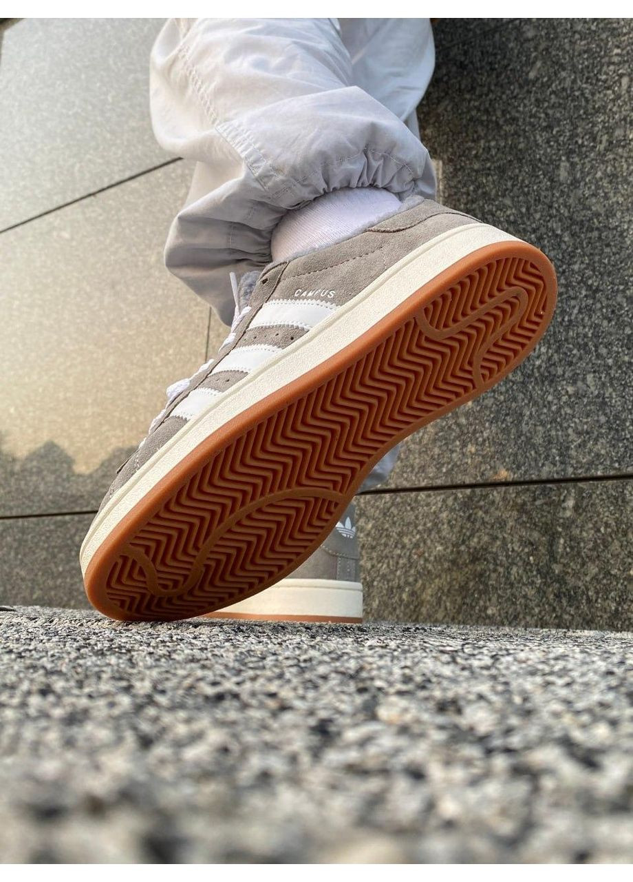Сірі Зимовий кросівки чоловічі adidas campus 00s fur grey white адідас кампус No Brand