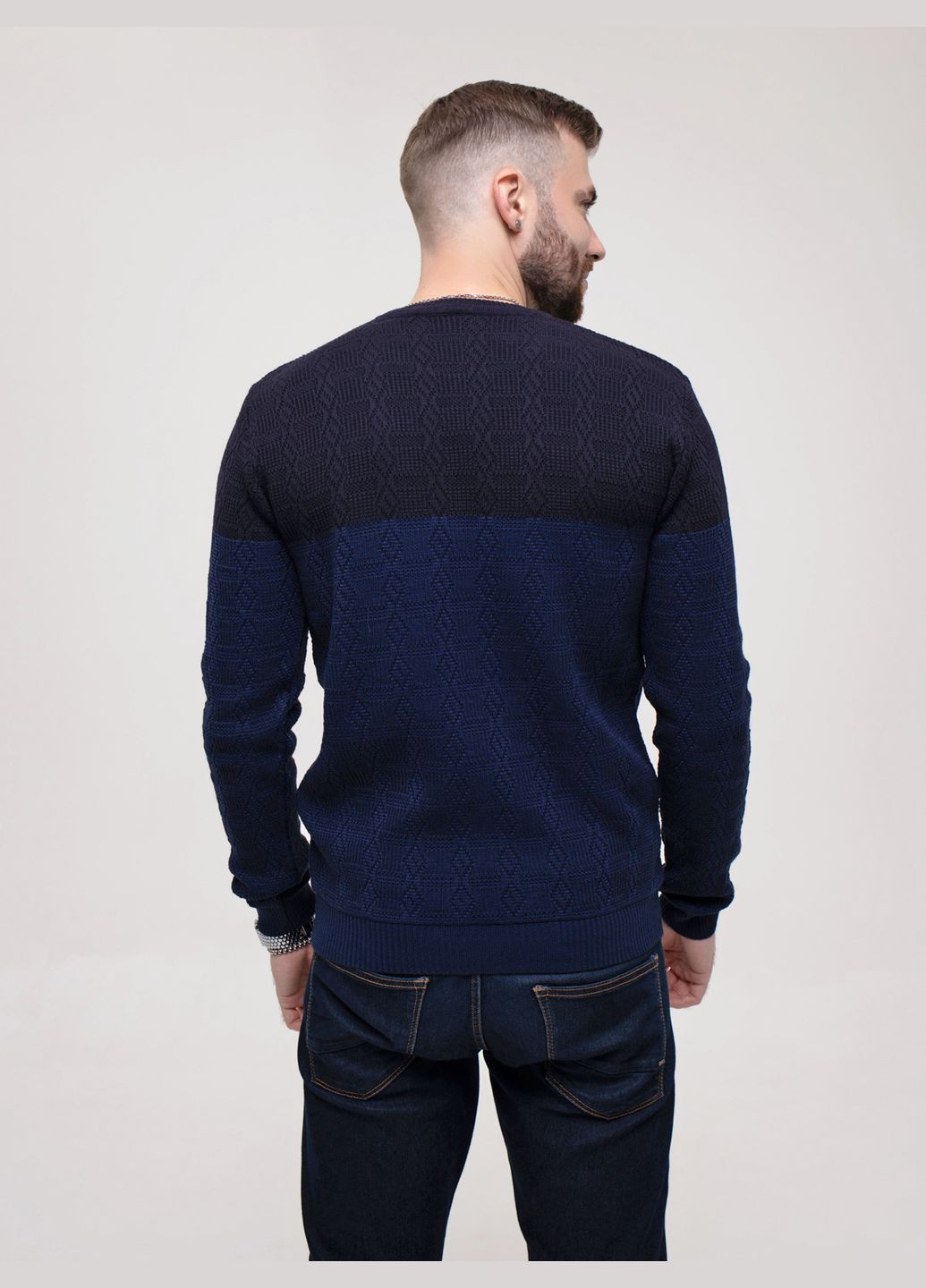 Синий демисезонный свитера джемпер ISSA PLUS GN4-159