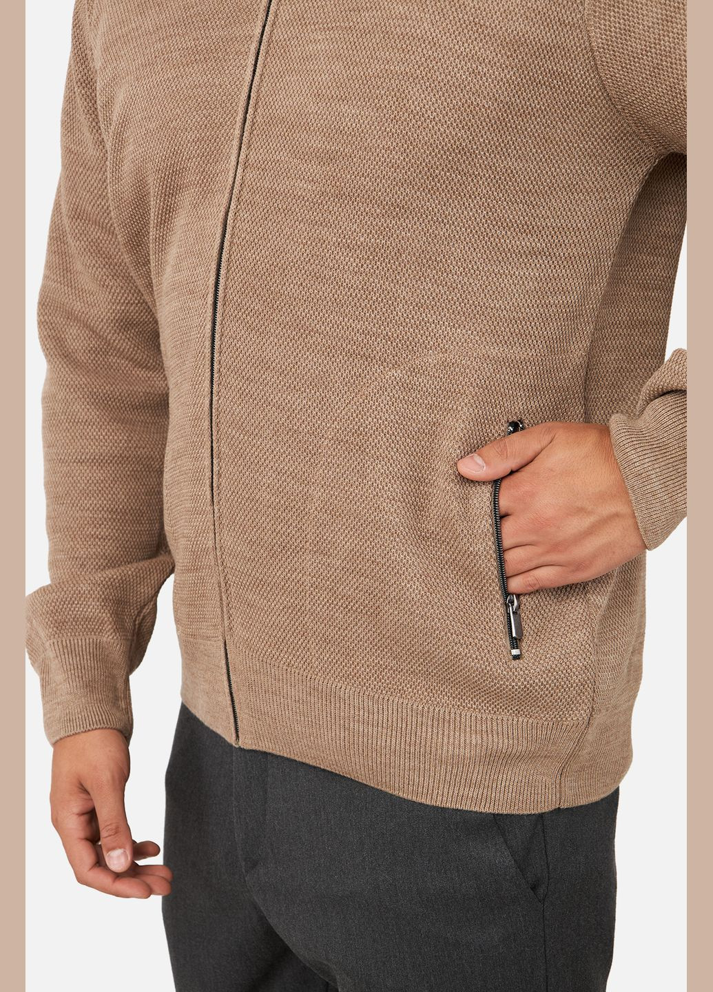 Мужская кофта цвет капучино ЦБ-00257409 Figo (306713099)