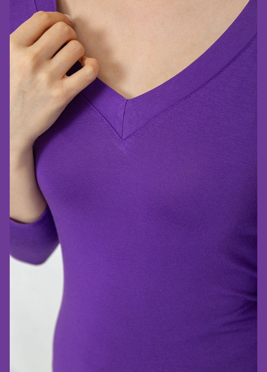 Фіолетова футболка жіноча з подовженим рукавом Ager 186R312
