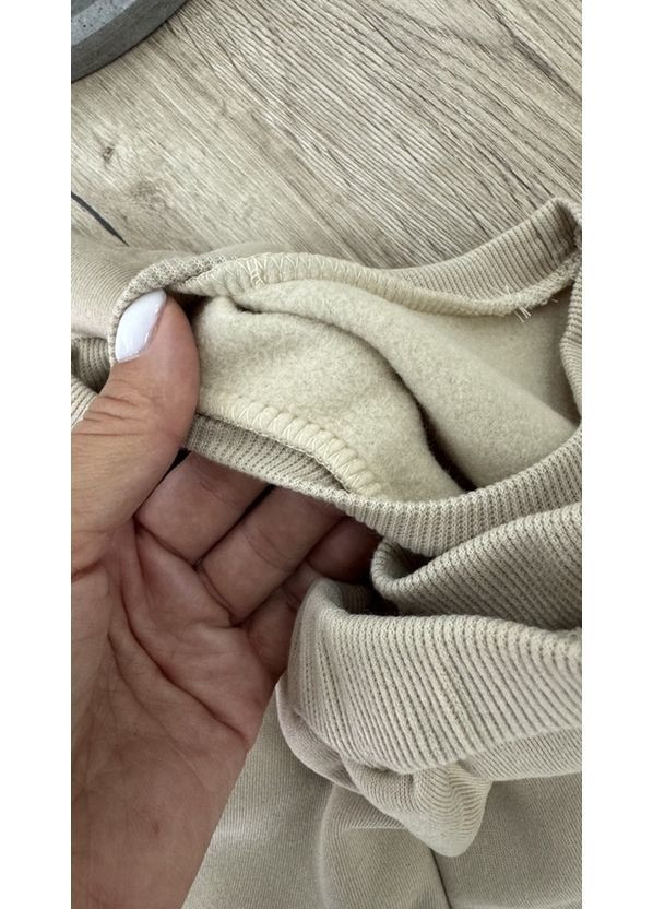 Бежевый демисезонный детский утепленный спортивный костюм для мальчиков брючный BabyStyle