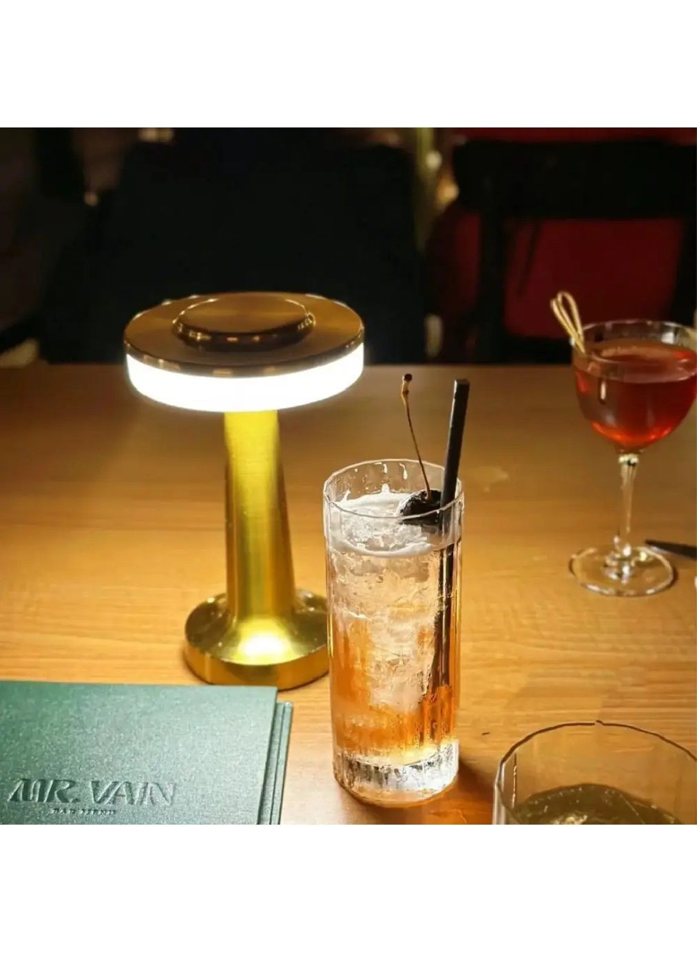 Сенсорна акумуляторна металева лампа нічник із регулюванням яскравості кольору освітлення 20 см (480374-Prob) Золота Unbranded (334205631)