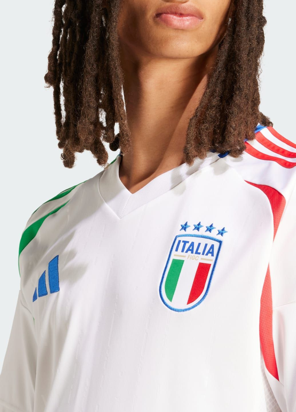Гостьова джерсі Italy 24 adidas логотип білий спортивні