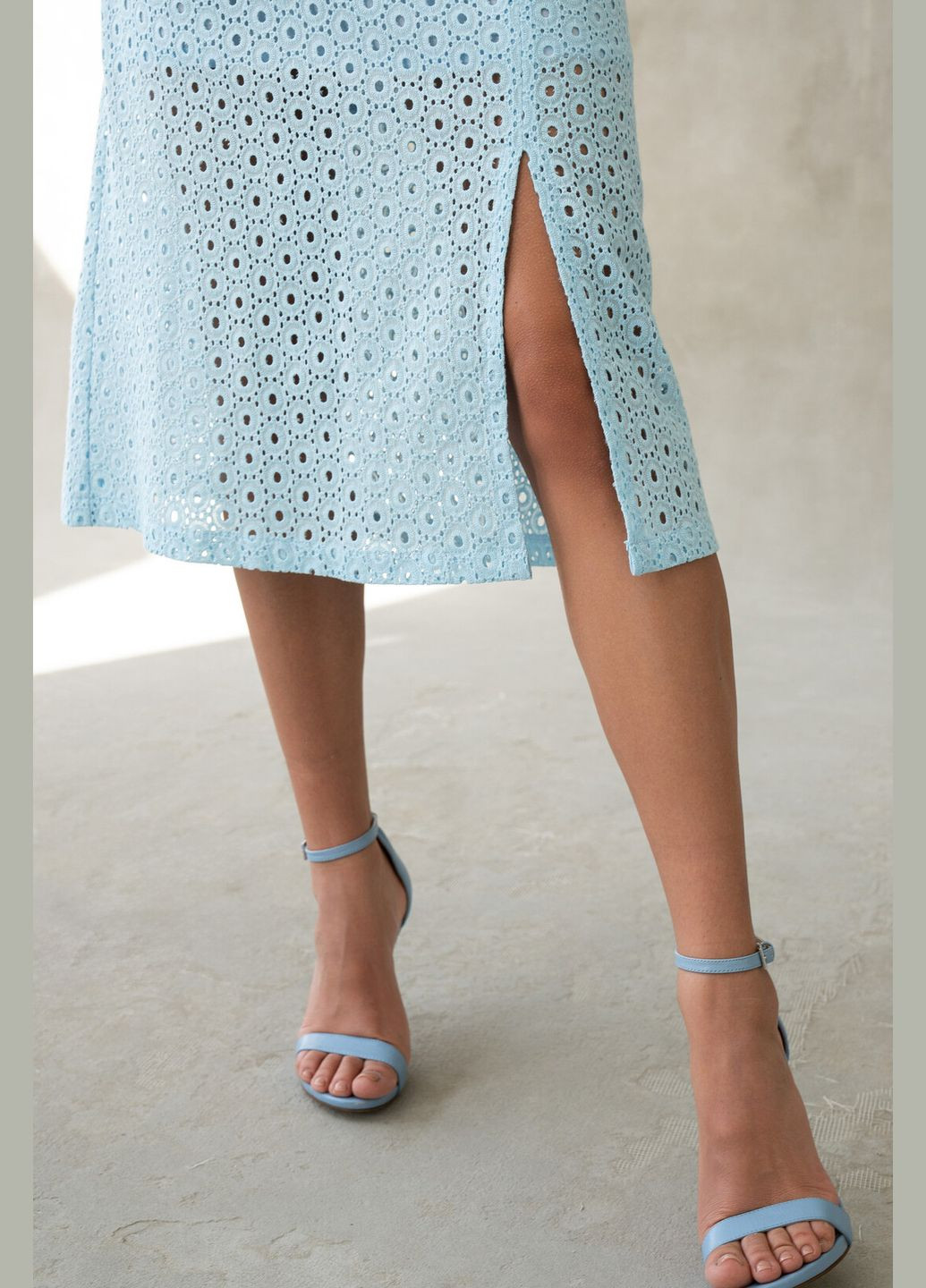 Голубое повседневный платье близлежащего силуэта алана (ск 05) RiMari