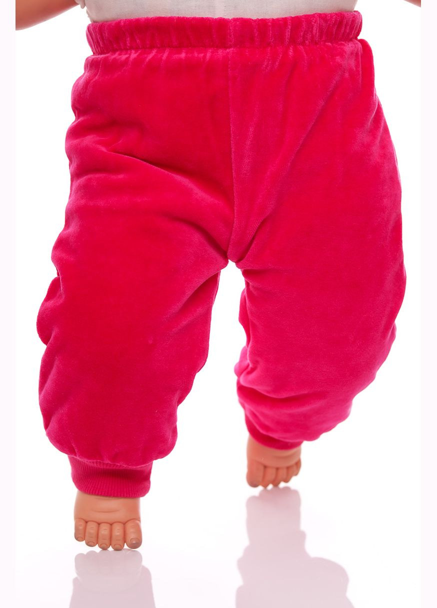 Розовый зимний костюм с длинным рукавом для девочки велюровый панда розовый 74 см (27409) BABYKROHA