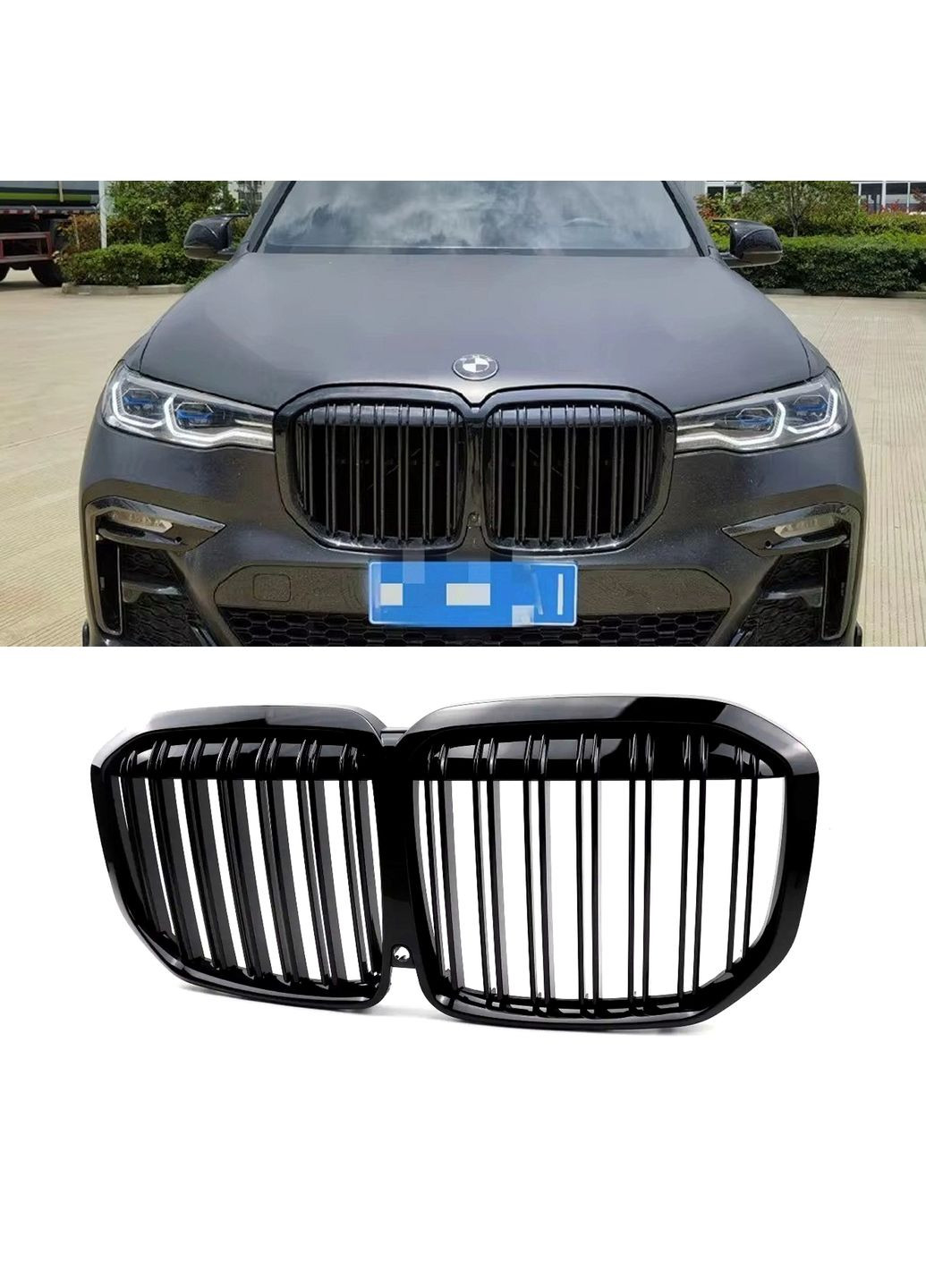 Решітка радіатора X7 G07 дорестайл M Performance ніздрі BMW (337345629)